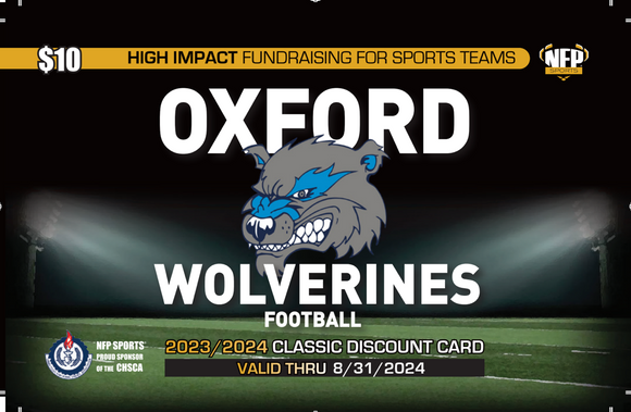 Oxford Wolverines Football Classic Discount Card 2023