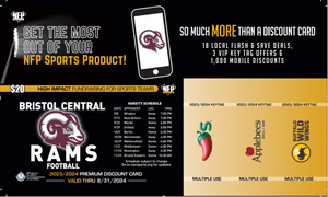 Bristol Central Rams Football Premium Discount Card 2023
