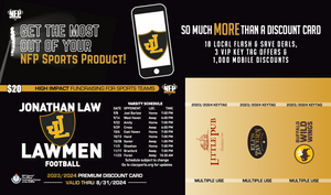 Jonathan Law Lawmen Football Premium Discount Card 2023