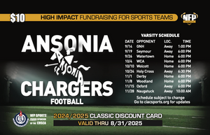 Ansonia Chargers Football Classic Discount Card 2024