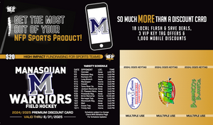 Manasquan Warriors Field Hockey Premium Discount Card 2024