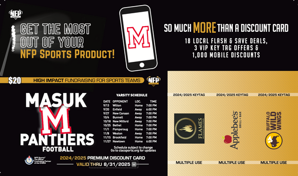 Masuk Panthers Football Premium Discount Card 2024