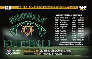 Norwalk Bears Football Classic Discount Card 2025