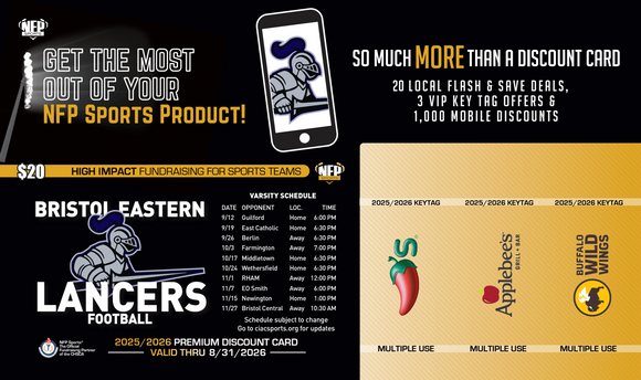 Bristol Eastern Lancers Football Premium Discount Card 2025