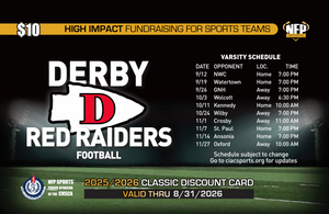Derby Red Raiders Football Classic Discount Card 2025