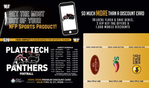 Platt Tech Panthers Football Premium Discount Card 2025