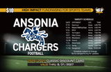 Ansonia Chargers Football Classic Discount Card 2026