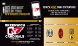 Greenwich Cardinals Freshman Football Premium Discount Card 2026