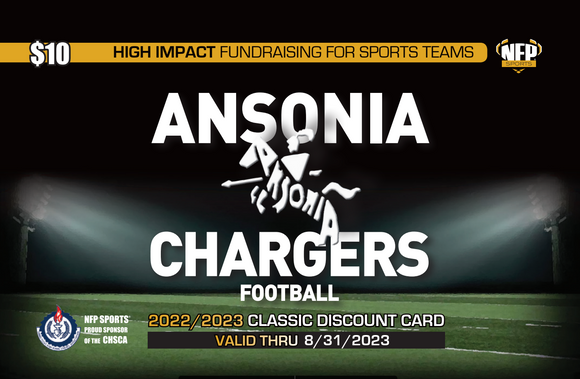 Ansonia Chargers Football Classic Discount Card 2023